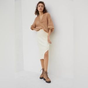 Anthropologie Maeve Desiree Knit MIDI Skirt, size M